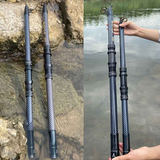 Ultra-hard carbon fiber fishing rod 3m, with anti-slip handle and metal ground inserts - suitable for sea rock fishing, surfing casting and long-range casting