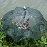 1 piece foldable hexagonal fishing net, various sizes - portable PA nylon net, suitable for mackerel, red crab, crab, etc. - dark green, easy outdoor fishing tool, suitable for Father's Day and holidays, fishing net