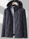 Plus Size Women'S Jacket Spring Autumn Outdoor Coat Detachable Hood Jacket - Black - Size XL(AU XL/EU52) In Australia - Darrahopens