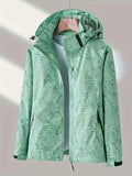 Plus Size Women'S Jacket Spring Autumn Outdoor Coat Detachable Hood Jacket - Red - Size XL(AU XL/EU52) In Australia - Darrahopens