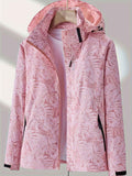 Plus Size Women'S Jacket Spring Autumn Outdoor Coat Detachable Hood Jacket - Red - Size XS(AU XS/EU44) In Australia - Darrahopens