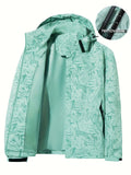 Plus Size Women'S Jacket Spring Autumn Outdoor Coat Detachable Hood Jacket - White - Size XS(AU XS/EU44)