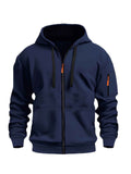 Unisex Hoodie Zip-Up Hoodie Autumn Winter Jacket Fleece Jacket Outdoor Training - Black - Size M(AU M/EU48) In Australia - Darrahopens