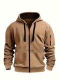 Unisex Hoodie Zip-Up Hoodie Autumn Winter Jacket Fleece Jacket Outdoor Training - Black - Size S(AU S/EU46) In Australia - Darrahopens