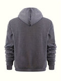 Unisex Hoodie Zip-Up Hoodie Autumn Winter Jacket Fleece Jacket Outdoor Training - Black - Size S(AU S/EU46)