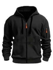 Unisex Hoodie Zip-Up Hoodie Autumn Winter Jacket Fleece Jacket Outdoor Training - Navy - Size S(AU S/EU46) In Australia - Darrahopens