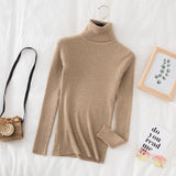 Turtleneck Sweater Women'S Winter Top Thermal Base Layer High Neck Knit - Black - Size XL(AU XL/EU52)