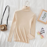 Turtleneck Sweater Women'S Winter Top Thermal Base Layer High Neck Knit - Purple - Size XL(AU XL/EU52)