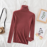 Turtleneck Sweater Women'S Winter Top Thermal Base Layer High Neck Knit - Purple - Size XL(AU XL/EU52)