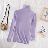 Turtleneck Sweater Women'S Winter Top Thermal Base Layer High Neck Knit - Red - Size L(AU L/EU50)