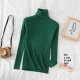 Turtleneck Sweater Women'S Winter Top Thermal Base Layer High Neck Knit - Red - Size XL(AU XL/EU52)