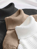 Turtleneck Sweater Women'S Winter Top Thermal Base Layer High Neck Knit - White - Size M(AU M/EU48) In Australia - Darrahopens