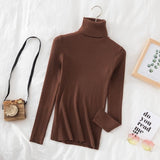 Turtleneck Sweater Women'S Winter Top Thermal Base Layer High Neck Knit - White - Size XL(AU XL/EU52)
