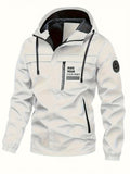 Men'S Hooded Windbreaker Lightweight Windbreaker Casual Jacket With Pockets - Black - Size 2XL(AU 2XL/EU54) In Australia - Darrahopens