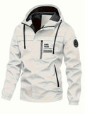 Men'S Hooded Windbreaker Lightweight Windbreaker Casual Jacket With Pockets - Dark Gray - Size 2XL(AU 2XL/EU54) In Australia - Darrahopens