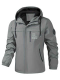 Men'S Hooded Windbreaker Lightweight Windbreaker Casual Jacket With Pockets - Dark Gray - Size M(AU M/EU48) In Australia - Darrahopens
