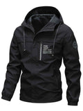 Men'S Hooded Windbreaker Lightweight Windbreaker Casual Jacket With Pockets - Red - Size 2XL(AU 2XL/EU54) In Australia - Darrahopens