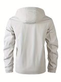 Men'S Hooded Windbreaker Lightweight Windbreaker Casual Jacket With Pockets - Red - Size 2XL(AU 2XL/EU54)