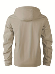 Men'S Hooded Windbreaker Lightweight Windbreaker Casual Jacket With Pockets - Red - Size XL(AU XL/EU52)