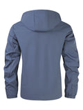 Men'S Hooded Windbreaker Lightweight Windbreaker Casual Jacket With Pockets - White - Size L(AU L/EU50)