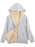 Fleece-Lined Hooded Jacket Women'S Winter Jacket Autumn Winter Coat Hooded - Black - Size L(AU L/EU50) In Australia - Darrahopens