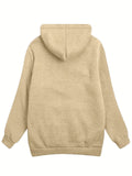 Fleece-Lined Hooded Jacket Women'S Winter Jacket Autumn Winter Coat Hooded - Burgundy - Size XL(AU XL/EU52)