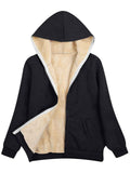 Fleece-Lined Hooded Jacket Women'S Winter Jacket Autumn Winter Coat Hooded - Burgundy - Size L(AU L/EU50) In Australia - Darrahopens