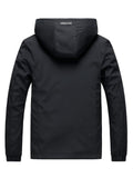 Men'S Hooded Jacket Outdoor Sport Jacket Lightweight Windbreaker Zip Pocket - Dark Blue - Size 3XL(AU 3XL/EU56) In Australia - Darrahopens