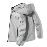 Men'S Hooded Jacket Outdoor Sport Jacket Lightweight Windbreaker Zip Pocket - Dark Gray - Size XL(AU XL/EU52)