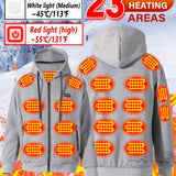 Heated Hoodie Electric Heating Hoodie Smart Heated Sweatshirt 23 Zone Heating - Black - Size L(AU L/EU50) In Australia - Darrahopens