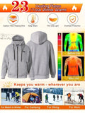 Heated Hoodie Electric Heating Hoodie Smart Heated Sweatshirt 23 Zone Heating - Gray - Size L(AU L/EU50) In Australia - Darrahopens
