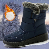 Women's Faux-Fur Trimmed Snow Boots - Red - Size 8(AU8/EU36)