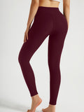 Solid Color Thickened Casual Sports Leggings - Blue - Size 14(AU14/EU42)