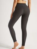 Solid Color Thickened Casual Sports Leggings - Gray - Size 14(AU14/EU42)