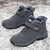 Women's winter boots, couple style, autumn and winter, men's and women's outdoor sports high-top hiking shoes, women's warm, fleece-lined, thick, slip-resistant, abrasion-resistant, soft sole, old people's shoes, parents' shoes, large size, short boots, m