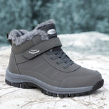 Women's winter boots, couple style, autumn and winter, men's and women's outdoor sports high-top hiking shoes, women's warm, fleece-lined, thick, slip-resistant, abrasion-resistant, soft sole, old people's shoes, parents' shoes, large size, short boots, m