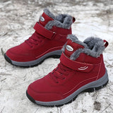 Women's winter boots, couple style, autumn and winter, men's and women's outdoor sports high-top hiking shoes, women's warm, fleece-lined, thick, slip-resistant, abrasion-resistant, soft sole, old people's shoes, parents' shoes, large size, short boots, m