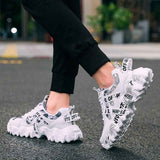 Women's Fashionable Graphic-Print Chunky Sneakers - Red - Size 11(AU11/EU42) In Australia - Darrahopens