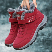 Women's winter boots, couple style, autumn and winter, men's and women's outdoor sports high-top hiking shoes, women's warm, fleece-lined, thick, slip-resistant, abrasion-resistant, soft sole, old people's shoes, parents' shoes, large size, short boots, m