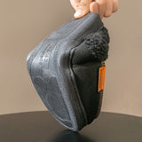 Men's Suede Slippers with Fleece Trim - Blue - Size 12(AU12/EU45)