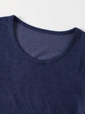 Men's Thermal Underwear Set 2-Piece Long Sleeve Top & High-Waist Pants - Black - Size L(AU L/EU50)