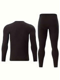 Men's Thermal Underwear Set 2-Piece Long Sleeve Top & High-Waist Pants - Blue - Size S(AU S/EU46) In Australia - Darrahopens
