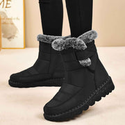 Women's Faux-Fur Trimmed Snow Boots - Black - Size 12(AU12/EU40) In Australia - Darrahopens