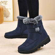 Women's Faux-Fur Trimmed Snow Boots - Blue - Size 12(AU12/EU40) In Australia - Darrahopens
