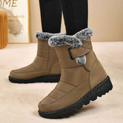Women's Faux-Fur Trimmed Snow Boots - Coffee - Size 12(AU12/EU40) In Australia - Darrahopens