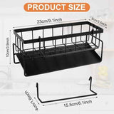 Black Sink Side Storage Rack Kitchen Sink Organiser Space Saving Kitchen Rack Under In Australia - Darrahopens