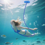Blue Navy 2-Meter Snorkel Anti-Choke Snorkel Single Head Breathing Apparatus Double Head In Australia - Darrahopens