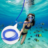 Blue Navy 2-Meter Snorkel Anti-Choke Snorkel Single Head Breathing Apparatus Double Head In Australia - Darrahopens