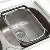 Black Gray Over-Sink Colander Stainless Steel Colander Kitchen Sink Colander Fruit And In Australia - Darrahopens
