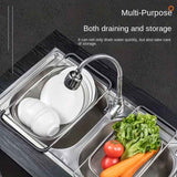 Black Gray Over-Sink Colander Stainless Steel Colander Kitchen Sink Colander Fruit And In Australia - Darrahopens